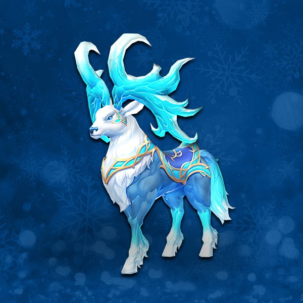 Frosty deer mount