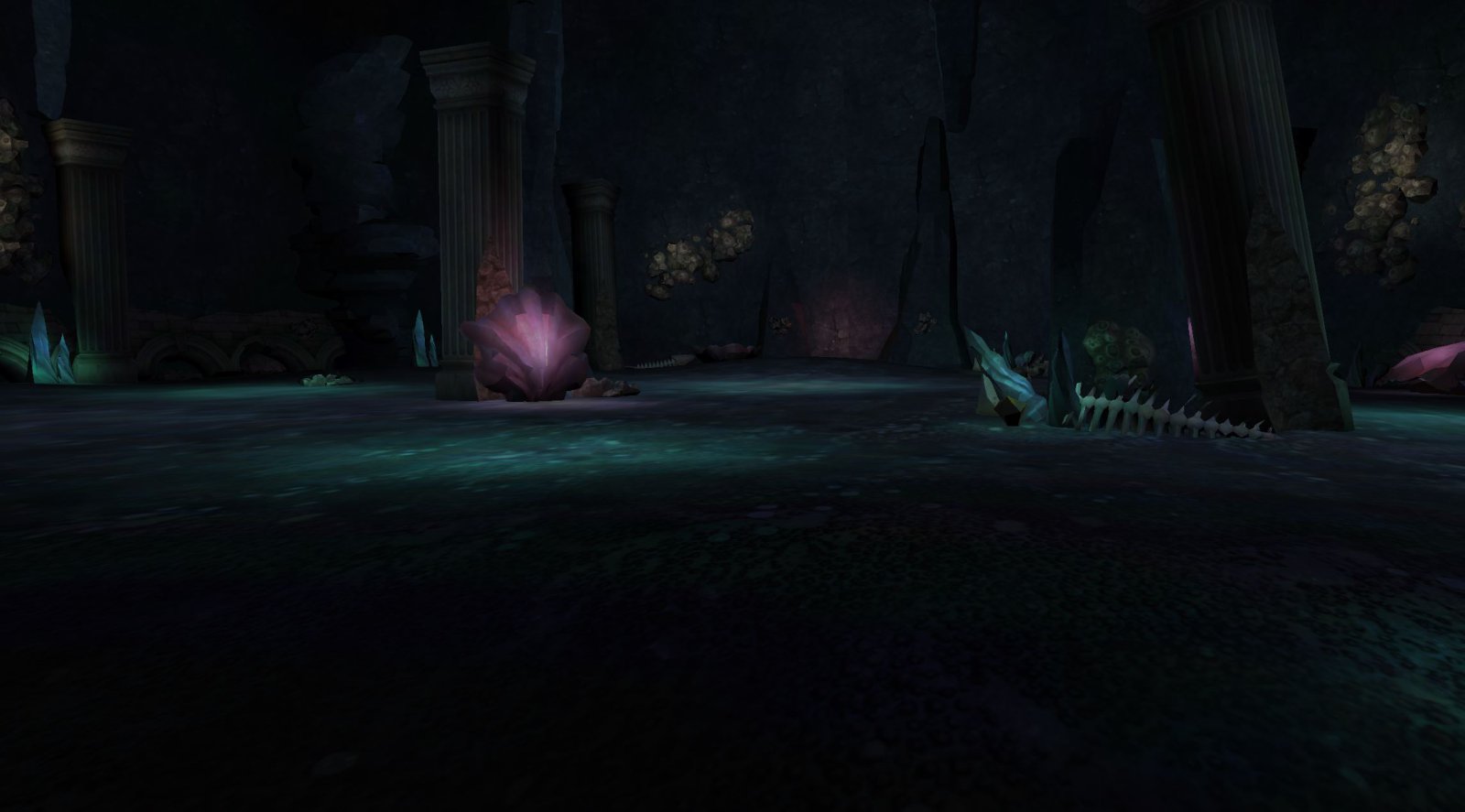Deep underwater shark cave 2
