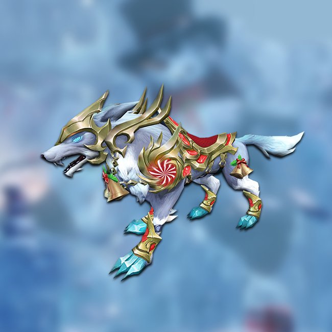 Christmas wolf mount