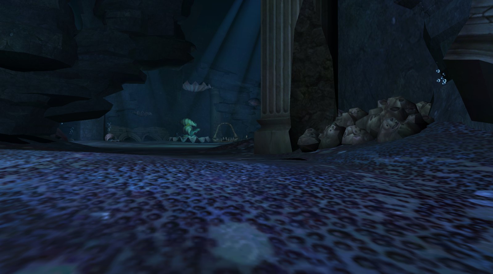 Deep underwater shark cave 3
