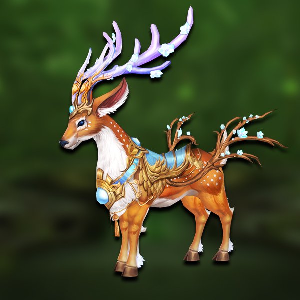 Spring forest deer
