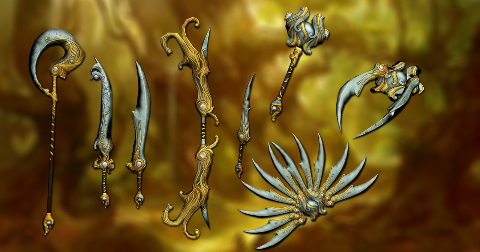 Gold weapons set 1