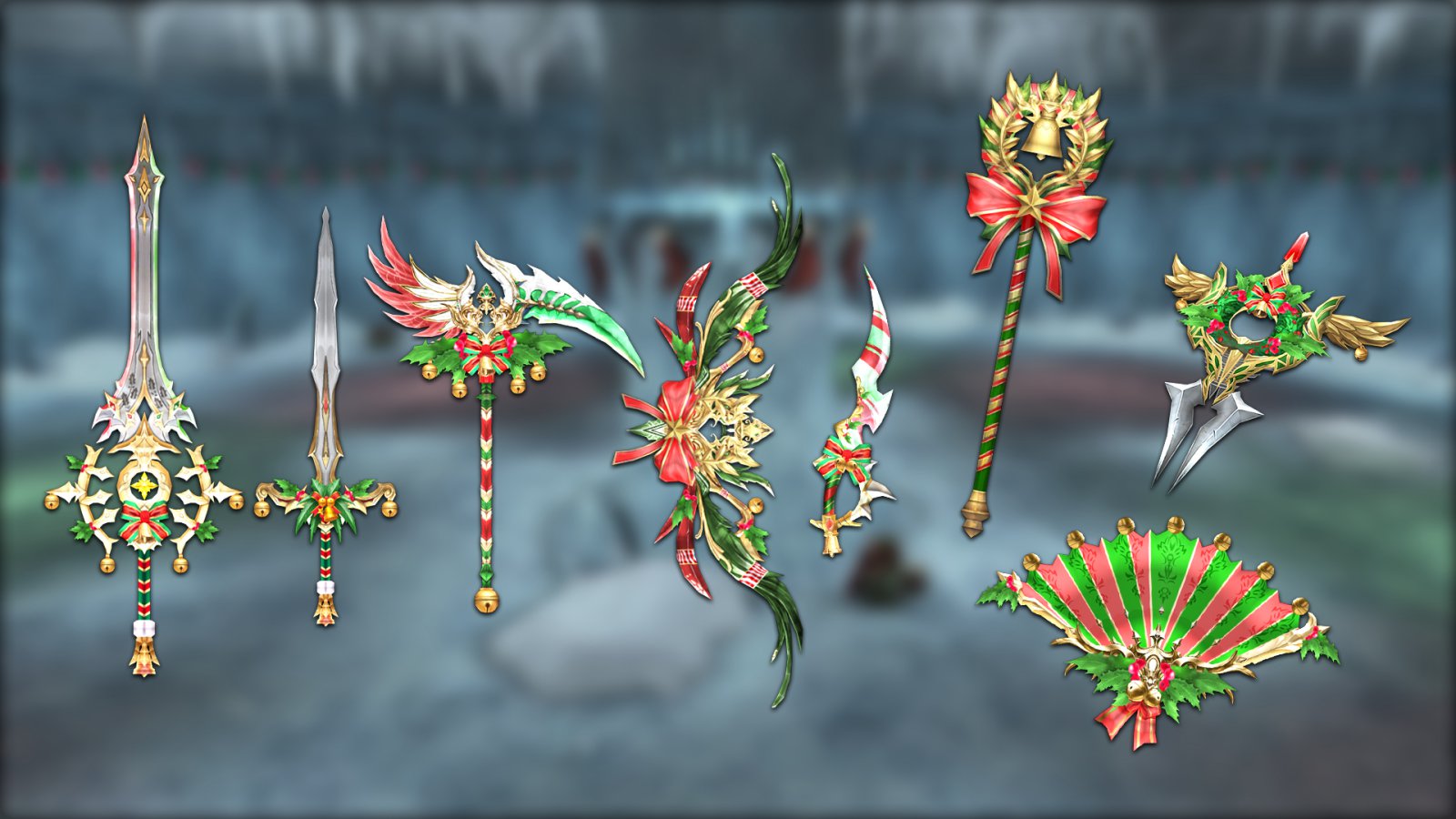 Christmas knight weapons