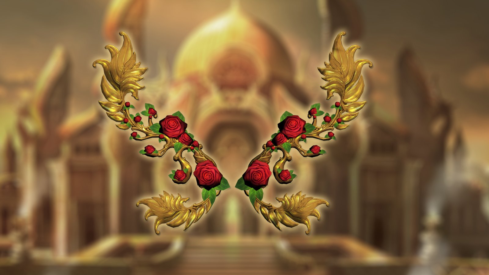 Golden rose wings