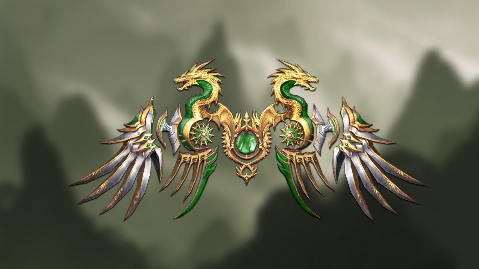 Emerald dragon guardian wings